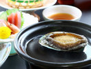 #錦膳+あわび あわびは柔らかく味が濃厚です。