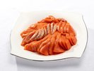 朝食ビュフェ:厚切りサーモンの刺身