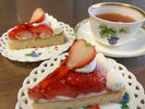 【いちごプラン限定特典】チェックイン後は、いちごケーキと紅茶でティータイムを