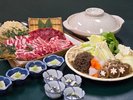 田舎で味わうジビエ♪ぼたん鍋(猪鍋)地元でとれた癖のない旨みたっぷりの猪と地元野菜♪