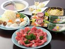【2種類のだしで楽しむ黒毛和牛】牛鍋プラン 一例