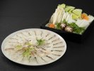 【鯛しゃぶ】旨味たっぷりの鯛をしゃぶしゃぶでさっぱりと。