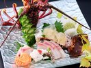 愉楽会席:伊勢海老お造り