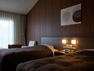 【翠楓ツイン】ベッド幅は100cmです(23年改装)