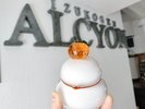 お正月にはガラスの鏡餅を飾っています