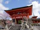 早春の清水寺仁王門