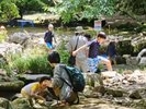 木々が生い茂る木陰の下、澄みきった清流は、夏でも涼しい空気に包まれた癒やしの空間です。