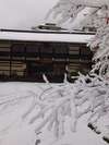 雪の朝の玄関