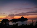 奥城崎シーサイドホテルと竹野浜夕景
