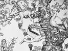 館内には、大迫力な壁画アートがあります。