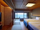 【2026年8月リニューアル】日昇館モダン和室42u/4名定員┃大きな窓から広がる海景と共に、お寛ぎください