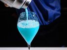 オリジナルカクテル「ブルーうらしま」ホテル浦島のテーマである浦島ブルーのカクテルです