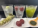 地元素材の焼酎割り!地元の静岡茶・山葵・梅干し