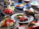 【夏/爛漫コース】但馬牛ステ−キにしゃぶしゃぶ。活鮑まで!8月末まで