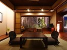 渚の館DX和洋室の和室。3名以上でご利用の場合はこの和室にお布団を敷きます。