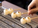 【朝食】朝食メニュー一例(団子焼き体験)