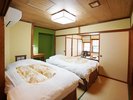 【竹の間】ツインベッド和洋室/8畳+6畳