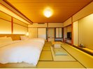 【2025年4月改装】和室スーペリアツイン 自然や歴史、伝統、神話に由来するデザインを取り入れています