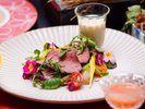 美肌の湯としまね和牛の饗宴 ローストビーフと季節野菜のバーニャカウダ