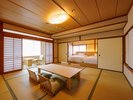 【2025年7月改装】和室ガーデンデラックス 二間続きの開放的な20畳の客室。