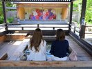 【月岡温泉あしゆ湯足美(ゆたび)】徒歩5分。月岡温泉の中心「月姫広場」にある無料の足湯です。