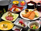 あしたか牛ステーキ×アジフライ会席(イメージ)