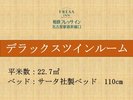 【全室禁煙】デラックスツインルーム 22.7u 110p幅ベッド
