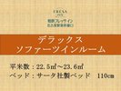 【全室禁煙】デラックスソファーツインルーム 22.5〜23.6u 110p幅ベッド