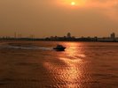 名古屋港の夕日