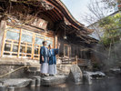 桃山風呂で旅の記念撮影をどうぞ/毎朝記念撮影タイム開催