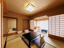 和室10畳+7畳|二間に分かれたお部屋ですので、グループ、三世代におすすめ