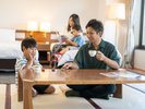 ファミリー、グループにおススメ、46平米とゆとりの広さの和室、和洋室は、最大5名様までご宿泊可能です
