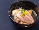 【朝食】京風だしの鴨葱汁