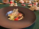 クリスマスディナー リコッタのバスクチーズケーキ グランマニエのソース(イメージ)