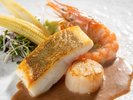 【土地の恵みコース(2026夏)】平目と天使の海老 帆立のポワレ