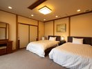 ☆特別室華月の間410号室☆(71.6平米)和室10畳+2セミダブルベッド+広めの広縁のお部屋