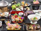 2024年11月・12月【お献立の一例】旬の食材を活かした和洋折衷創作会席膳をご用意致しました。