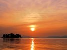 日本の夕日百選に選ばれる、宍道湖の美しい夕焼け