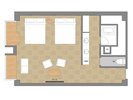 【客室一例】デラックスツインルーム(45u)