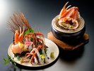 【松葉蟹】鳥取県産のタグ付き松葉蟹の美味しさを贅沢に刺身と炭火焼で!(例