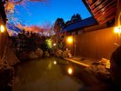 男女別露天風呂 夜の雰囲気は格別