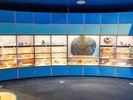 【2階博物館】頭足類の仲間であるアンモナイトの化石やオウムガイの標本を展示しています。
