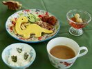 【ご夕食・幼児用恐竜プレート】可愛い恐竜のお皿に恐竜をモチーフとした幼児様専用の夕食です。