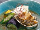 蒸し鮑と夏野菜〜フカヒレ餡掛け〜