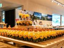【風の杜マルシェ】伊方町のゆるキャラ「サダンディー」をラベルに使用したオレンジジュースもあり♪