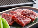 【グレードUP夕食 一品】愛媛ブランド牛「愛姫牛鉄板焼き」(一例)