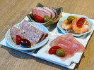 夕食★ハム&オリーブ