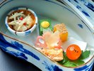◆組肴/地鯵南蛮漬・南京ケシの実焼・玉子西京漬など(2026年初夏お食事イメージ)