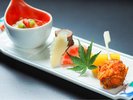組肴/牛八幡巻・明太子蓮根・揚げ桜海老など(2026年夏 お食事イメージ)