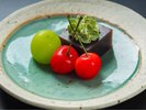 甘味/黒米羊羹・マスカット・さくらんぼ(2026年夏 お食事イメージ)
